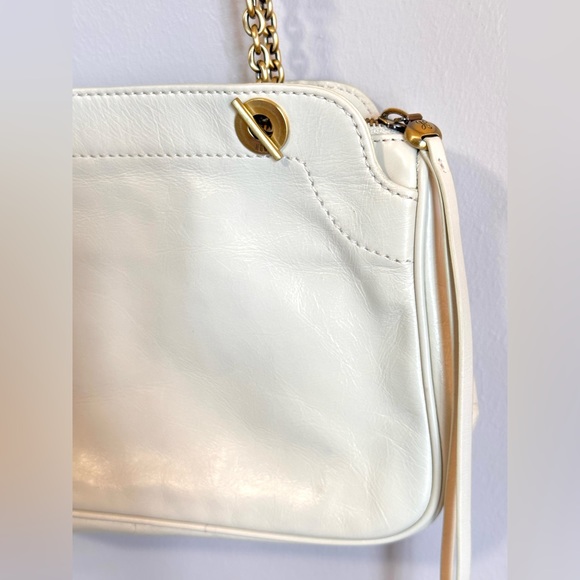HOBO Refine Double Strap Shoulder Bag - Latte Cream with Gold Hardware - Picture 5 of 17